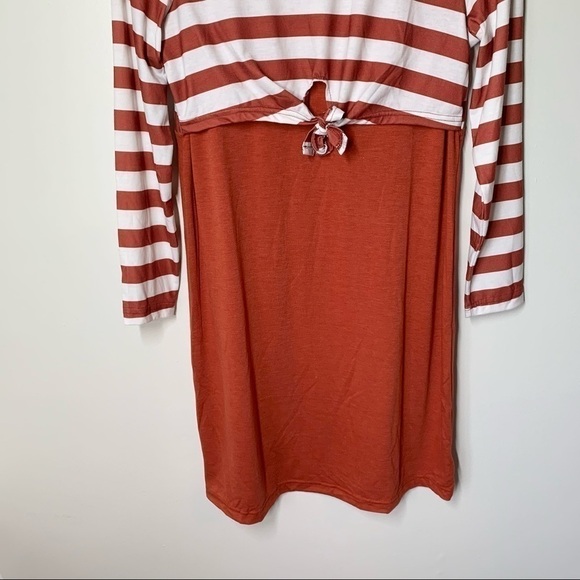 SALE! NEW 𝅺PATPAT Burnt Orange Knit Maternity Dress Small - Picture 3 of 9